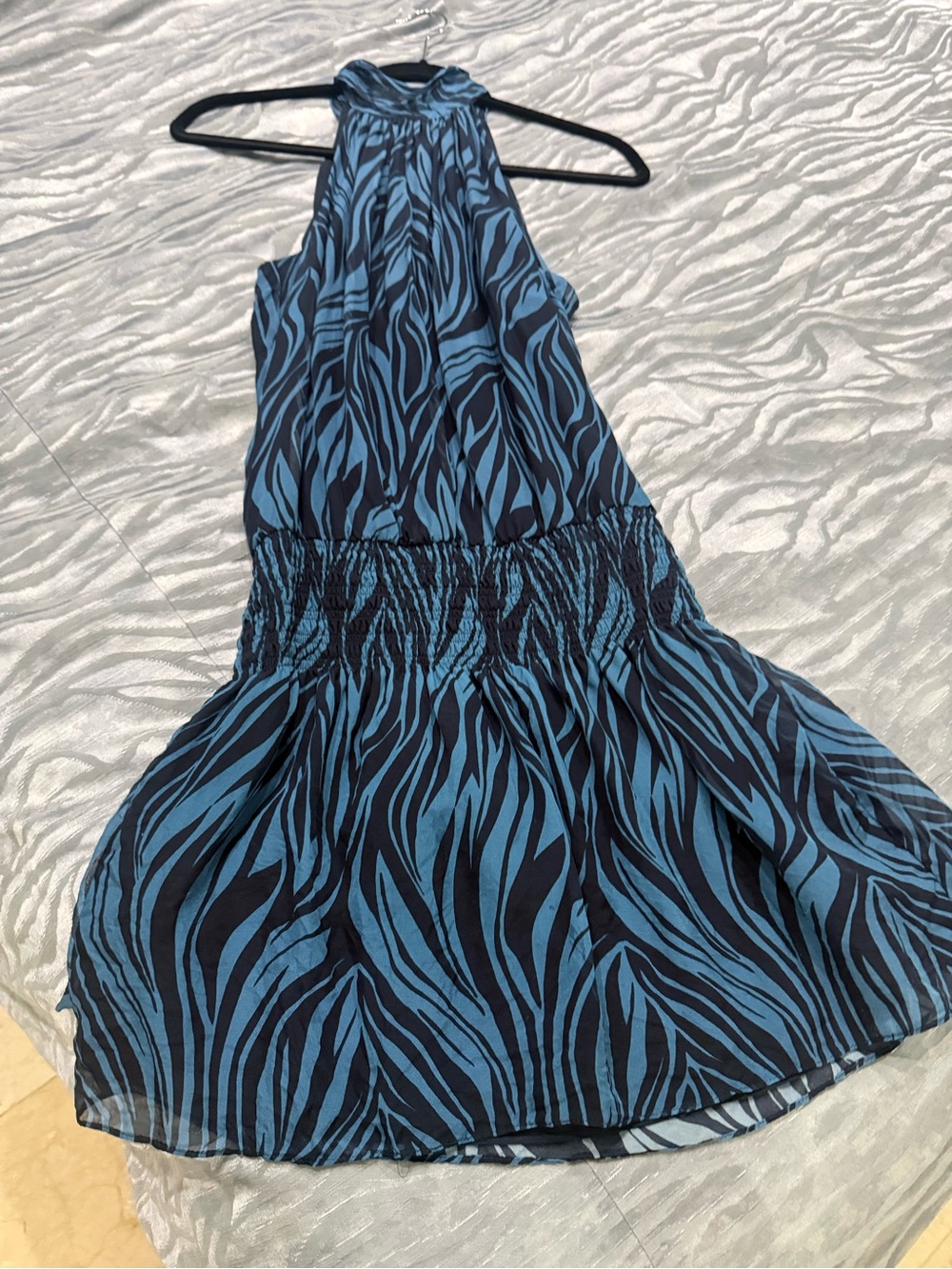 RAMY Brook 
Blue Patterned Halter Mini Dress - Picture 3 of 7